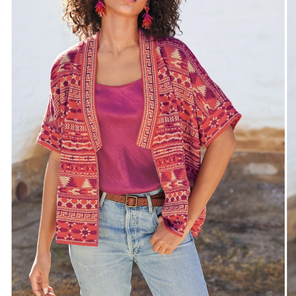 Peruvian Connection ~ Agra Reversible Kimono 
New With Tags 
Size: XL/XXL